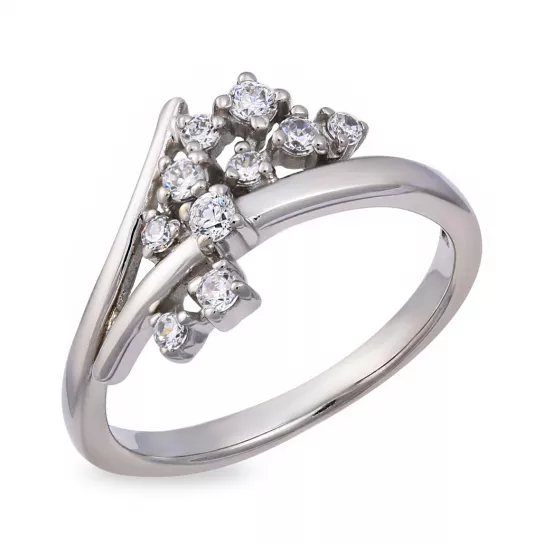 Кольцо с фианитом из золота