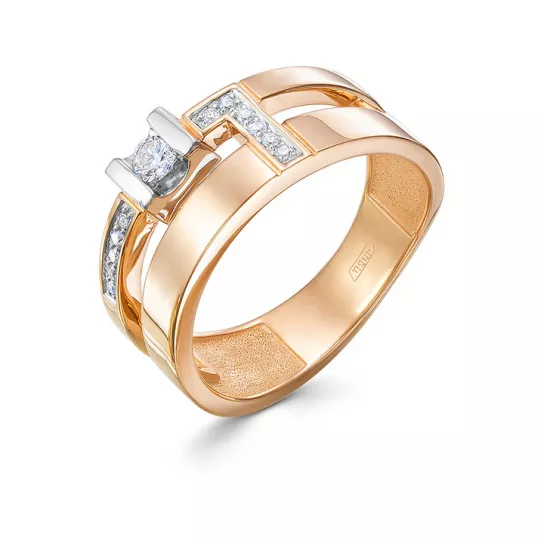 Кольцо с бриллиантами из золота