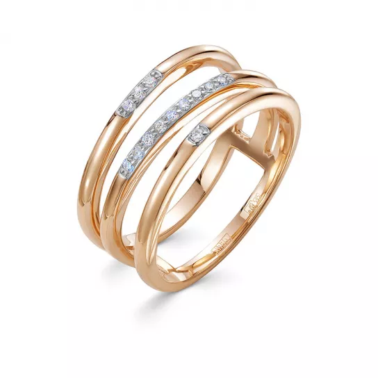 Кольцо с бриллиантами из золота