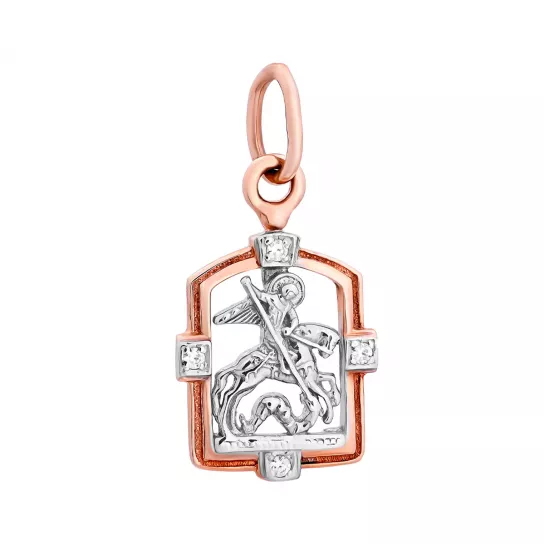 Подвеска с фианитом из золота