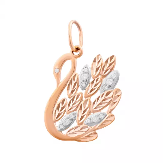 Подвеска с фианитом из золота