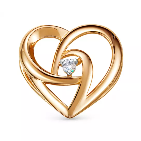 Подвеска с бриллиантами из золота