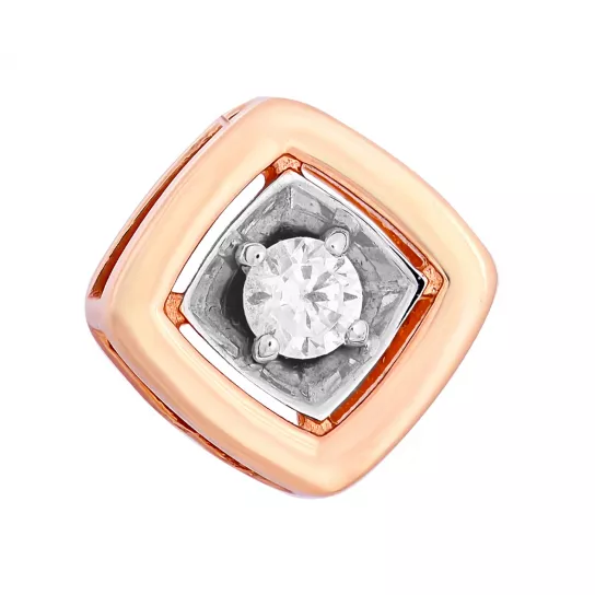 Подвеска с фианитом из золота