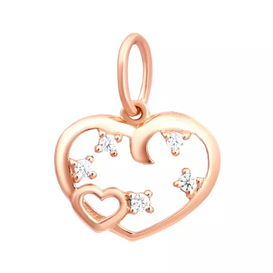 Подвеска с фианитом из золота