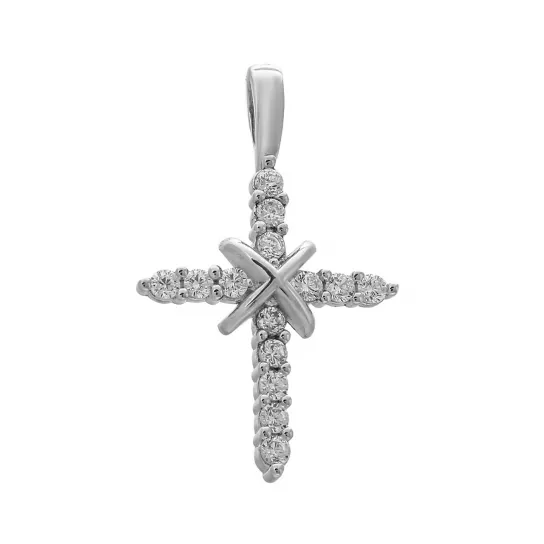 Подвеска с фианитом из серебра