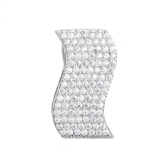 Подвеска с фианитом из серебра