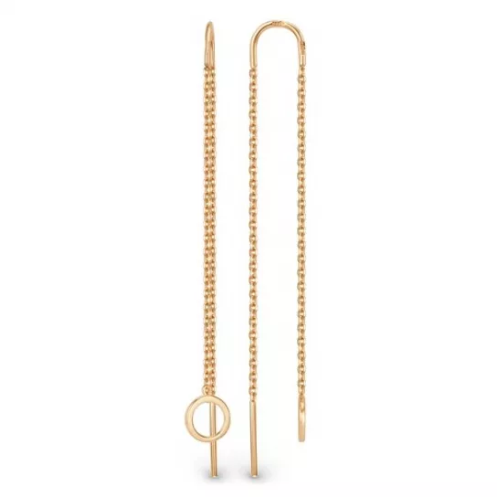 Серьги-продевки из золота