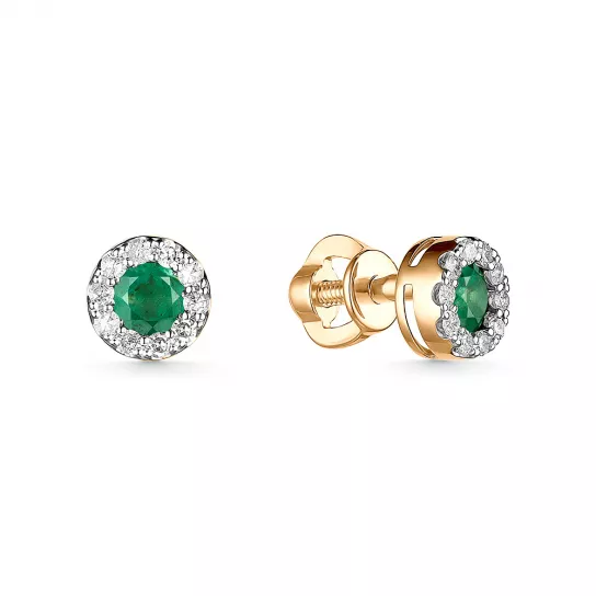 Пусеты с бриллиантами из золота