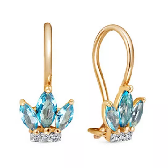 Серьги детские из золота