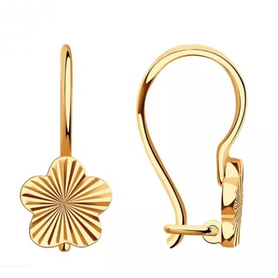 Серьги детские из золота