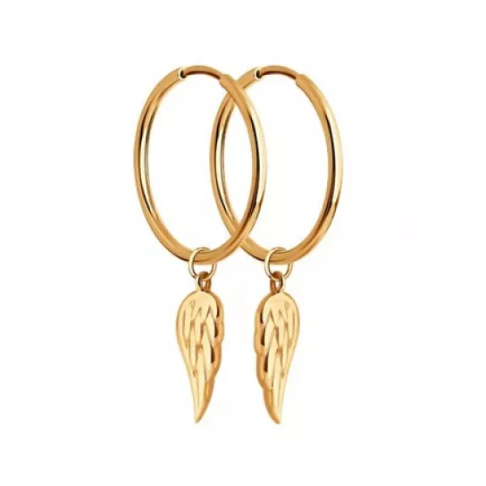 Серьги-конго из золота