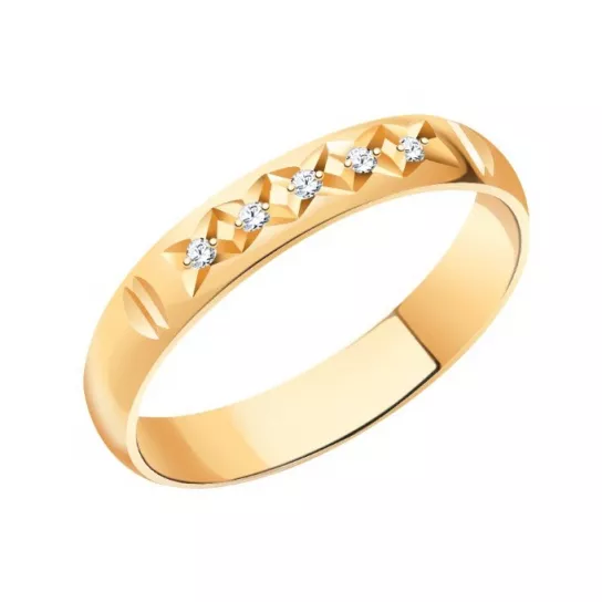 Кольцо обручальное из золота