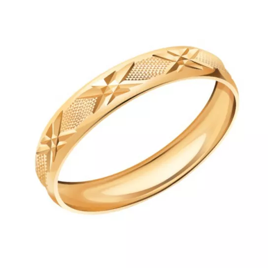 Кольцо обручальное из золота