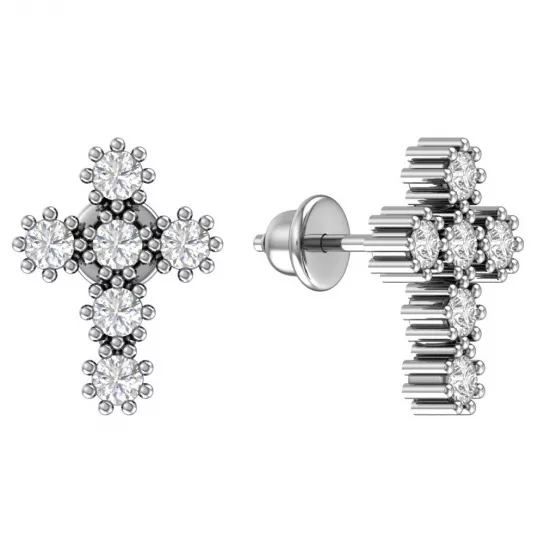 Пусеты из серебра