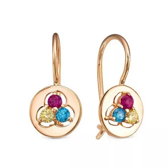 Серьги детские из золота