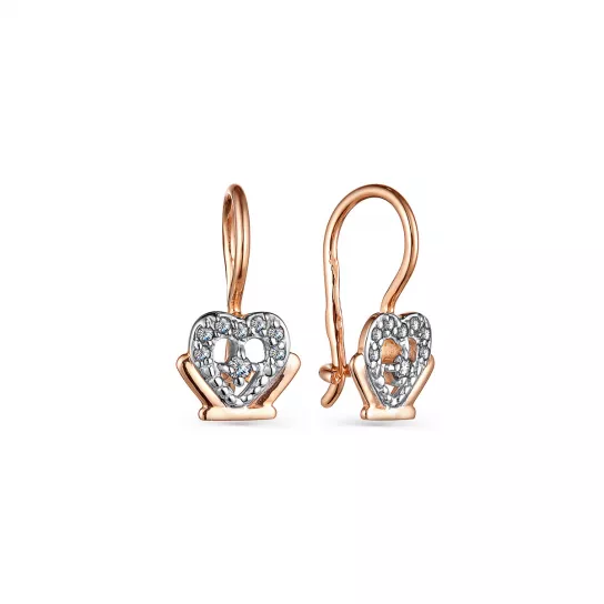 Серьги детские из золота