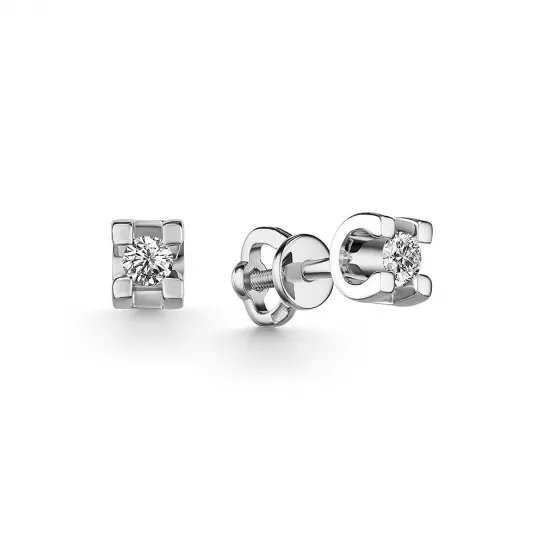 Пусеты с бриллиантами из золота