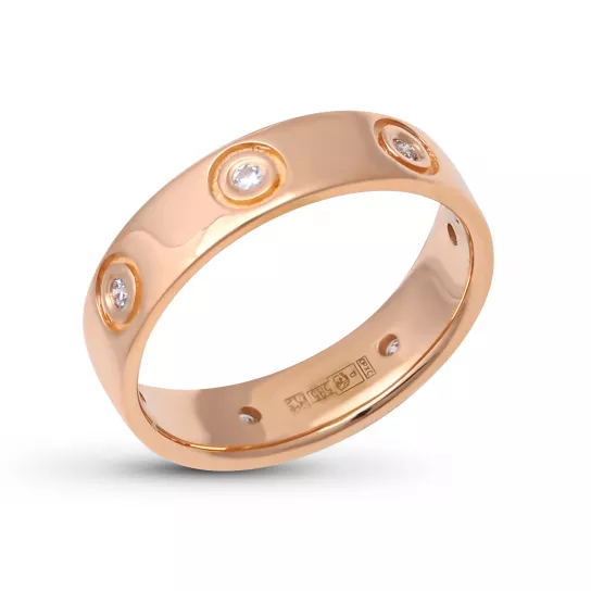 Кольцо с бриллиантами из золота