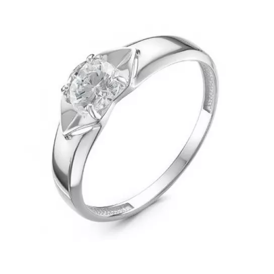 Кольцо с фианитом из золота