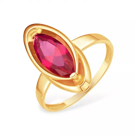 Кольцо с корундом из золота
