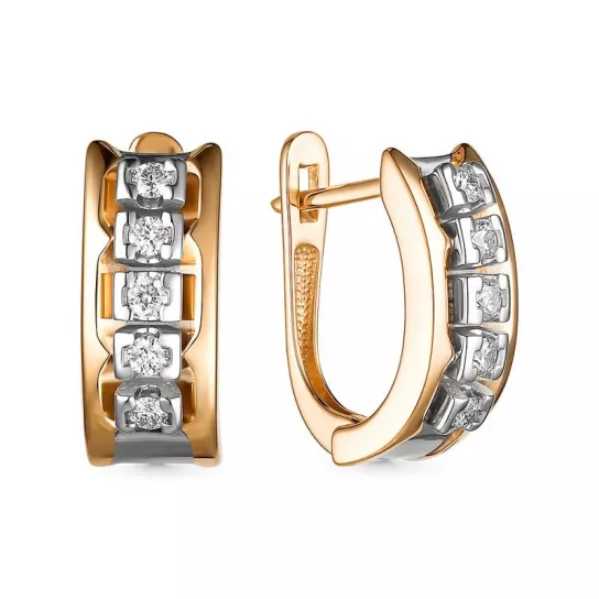 Серьги с бриллиантами из золота