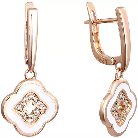 Серьги с бриллиантами из золота