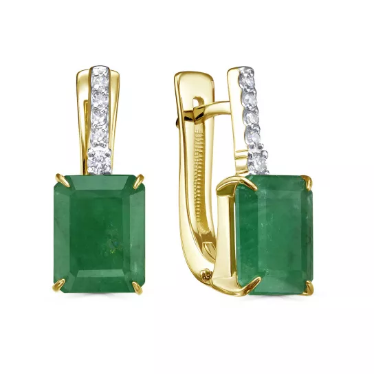 Серьги с бриллиантами из золота