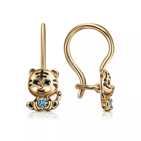 Серьги детские из золота