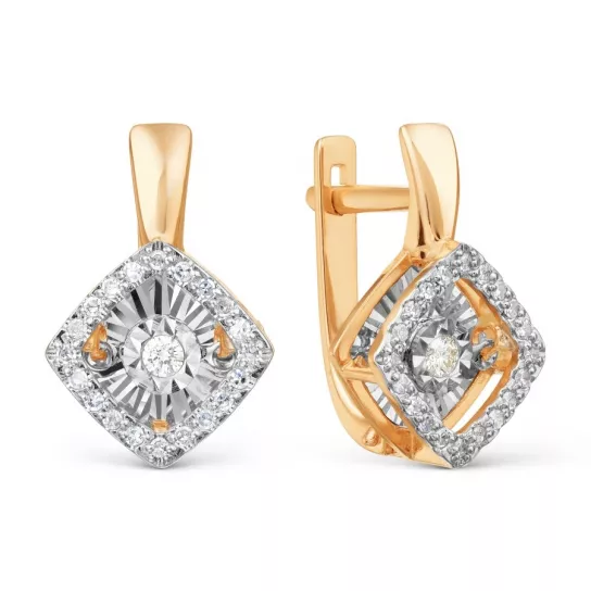 Серьги с бриллиантами из золота