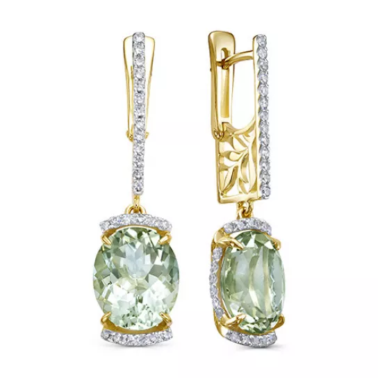 Серьги с бриллиантами из золота