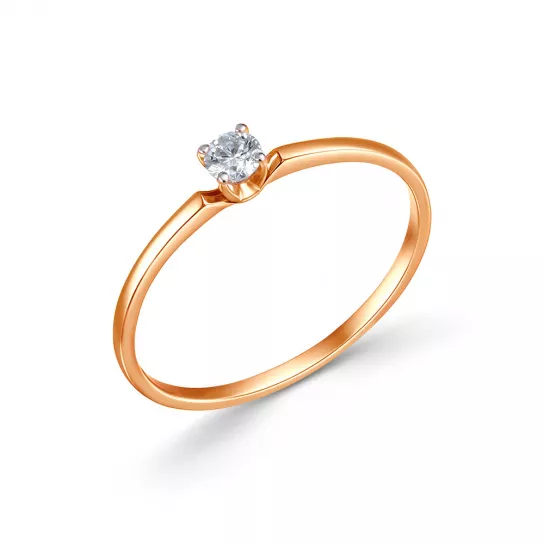 Кольцо с бриллиантами с бриллиантом из золота