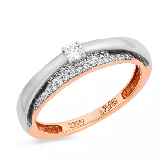 Кольцо с бриллиантами из золота