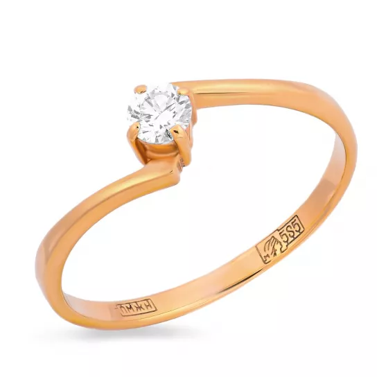 Кольцо с бриллиантами из золота