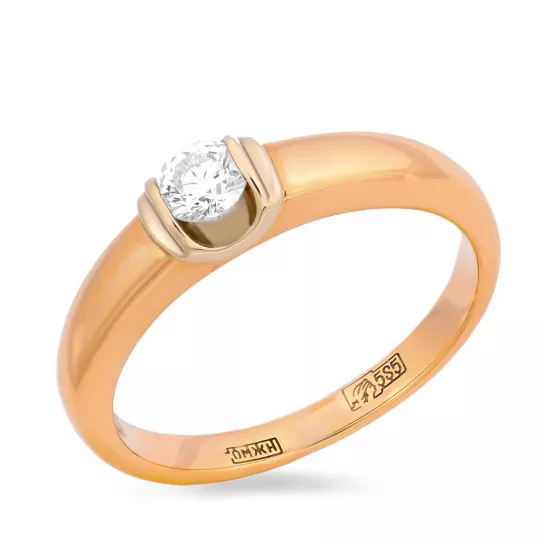 Кольцо с бриллиантами из золота