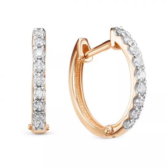 Серьги с бриллиантами из золота